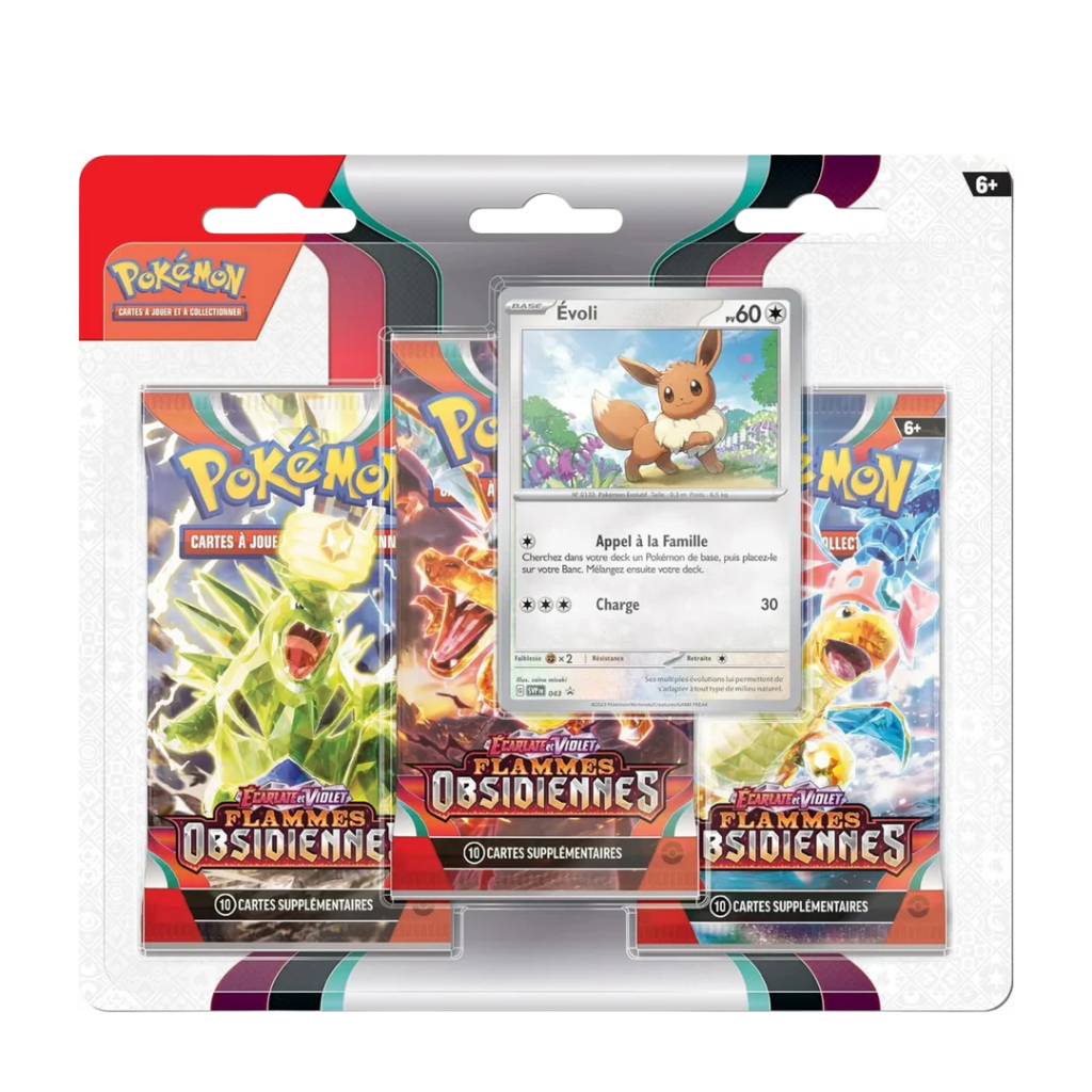 Tripack Pokémon – Flammes Obsidiennes (EV03) – Version française