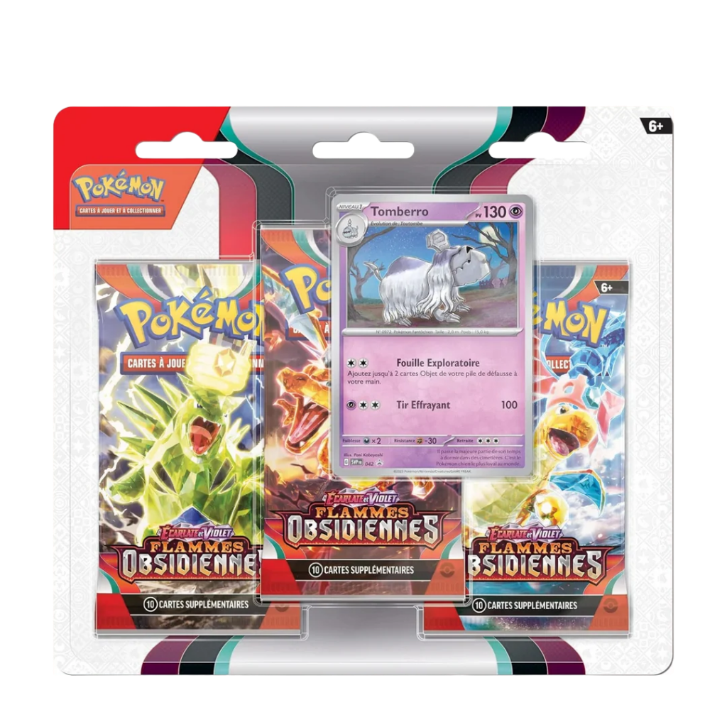 Tripack Pokémon – Flammes Obsidiennes (EV03) – Version française